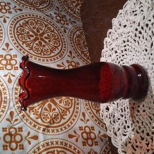 Vintage Red Glass Vase